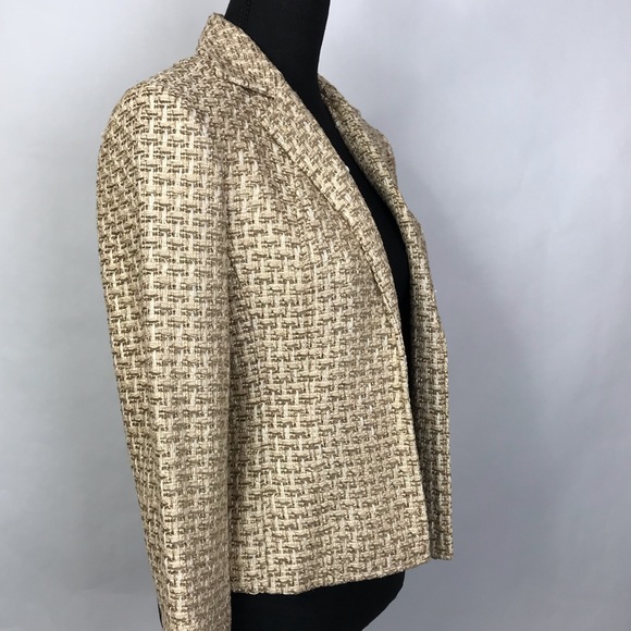 TALBOTS Tweed Woman’s Blazer Career Jacket Size 4 - Picture 3 of 8